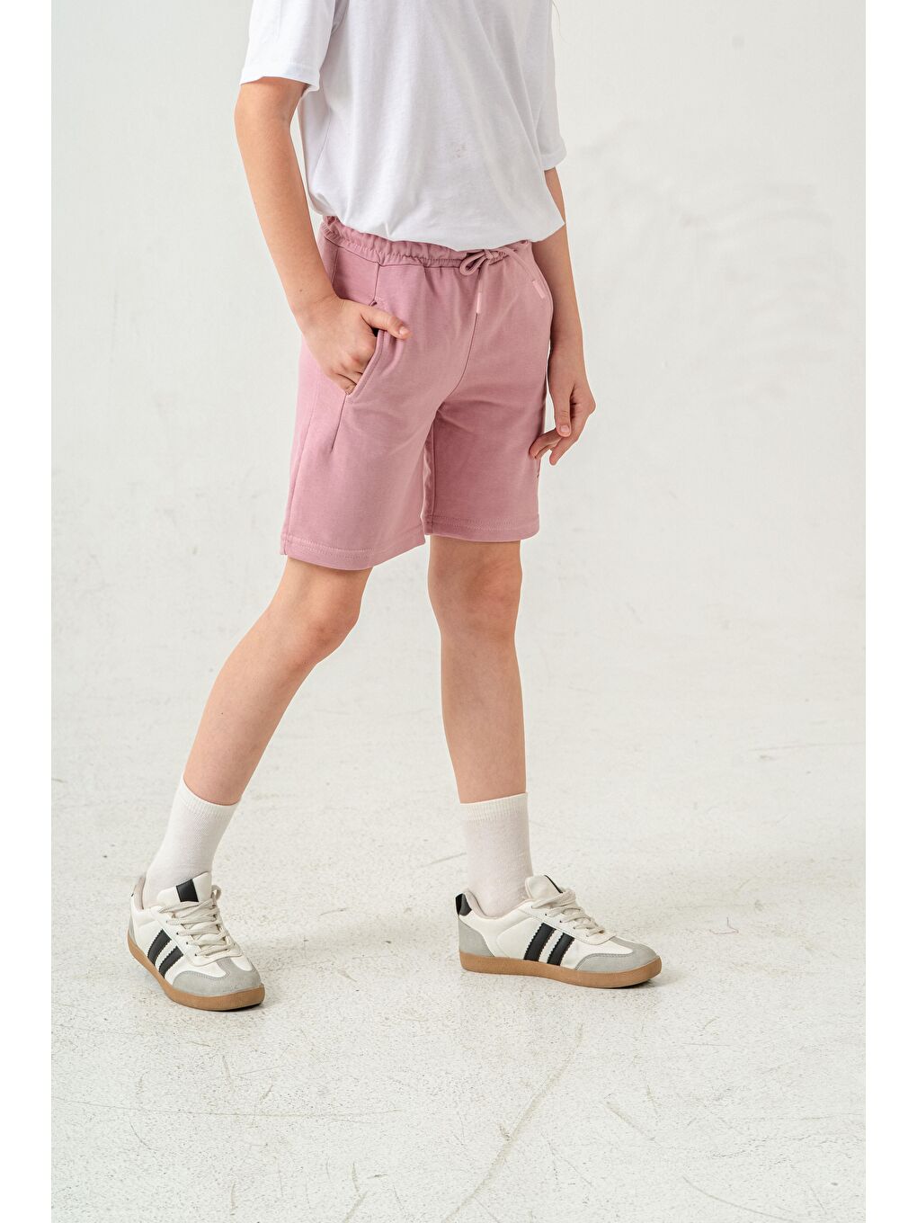 Pembe Jaime Le  Bullet Nakışlı Kız Çocuk Şort-4