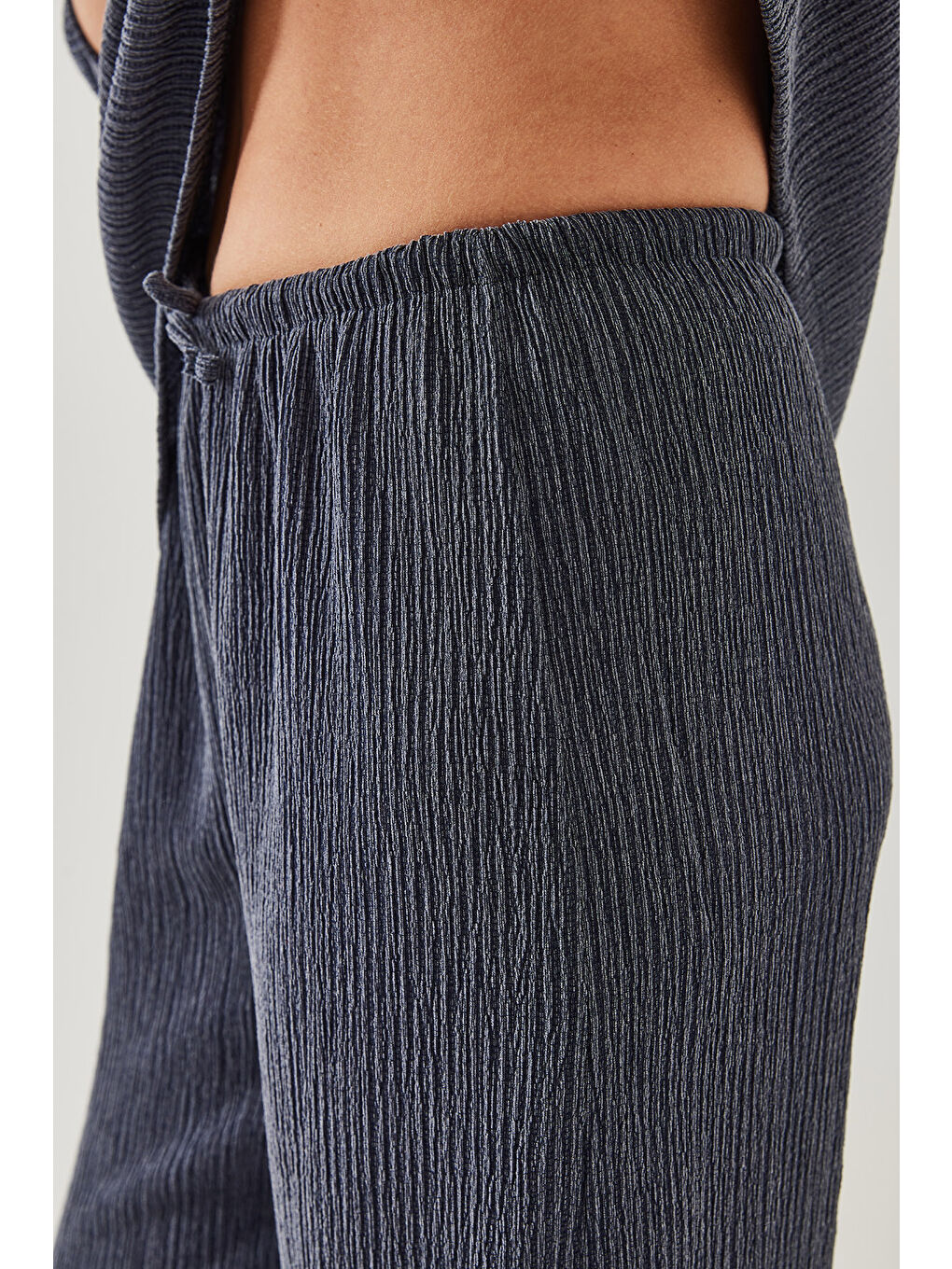 İndigo Kadın Beli Lastikli İkili Alt Üst Takım-2