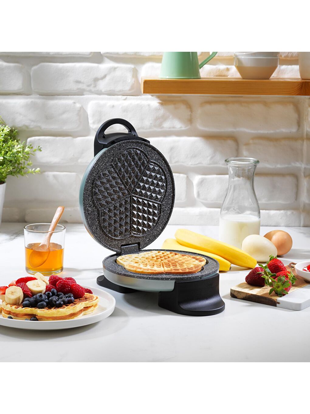 SCHAFER Waffle Express Waffle Makinesi - Yeşil