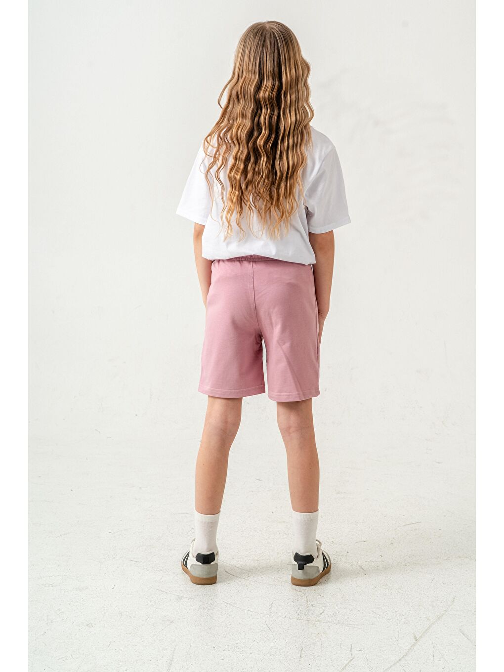 Pembe Jaime Le  Bullet Nakışlı Kız Çocuk Şort-7