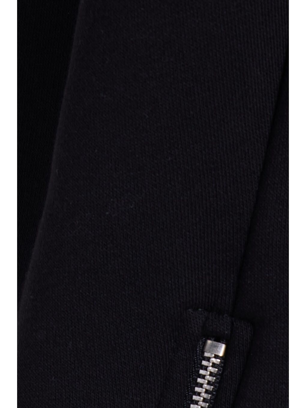 Kadın Oversize Geniş Kesim Pamuklu 3 Iplik Bisiklet Yaka Siyah Sweatshirt-5