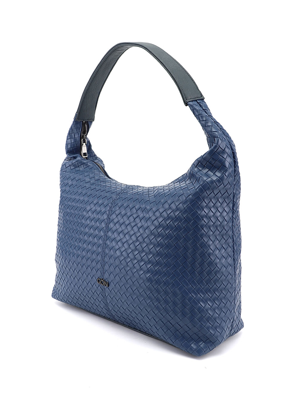 Lacivert Kadın AÇIK LACİVERT Örgü Baskılı Omuz Çantası-2