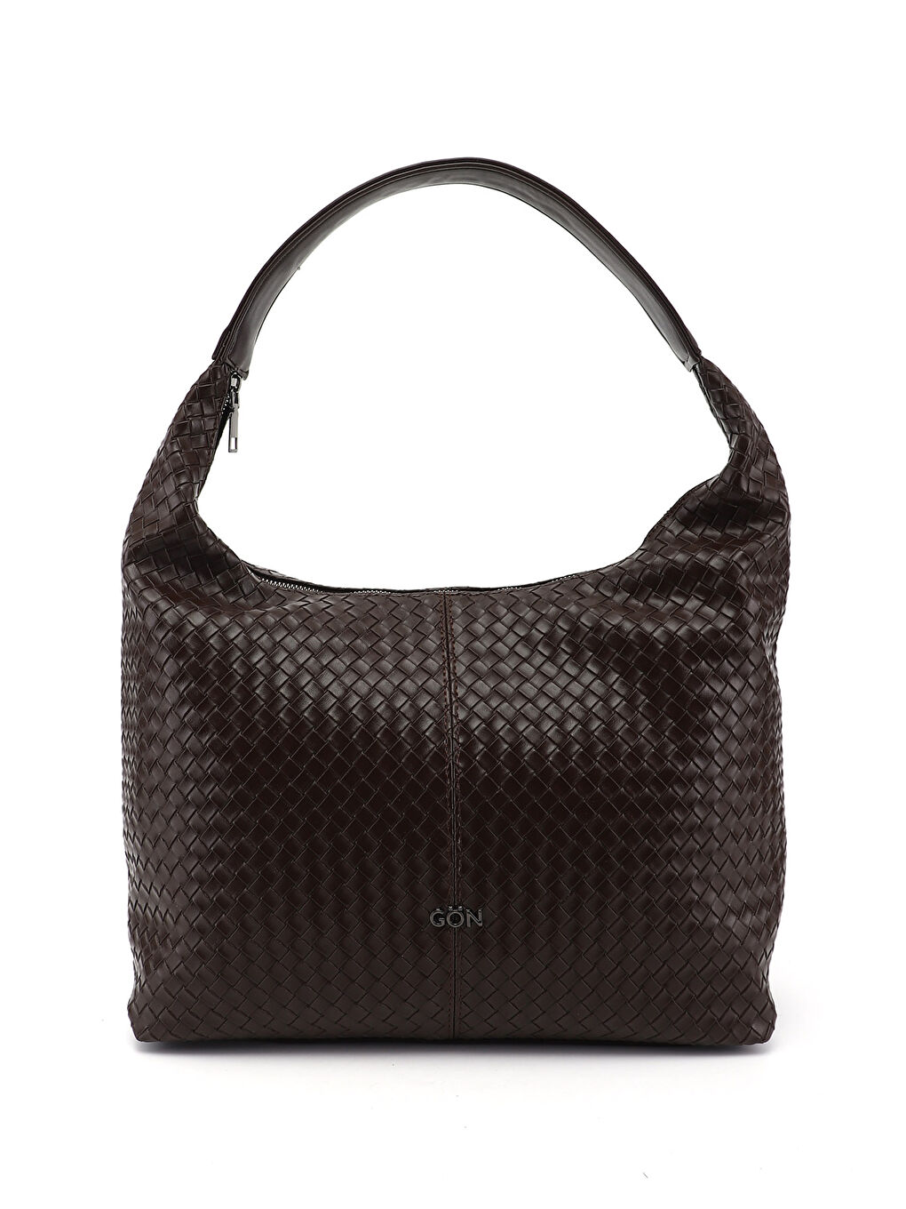 Kahverengi Kadın KAHVERENGİ Örgü Baskılı Omuz Çantası