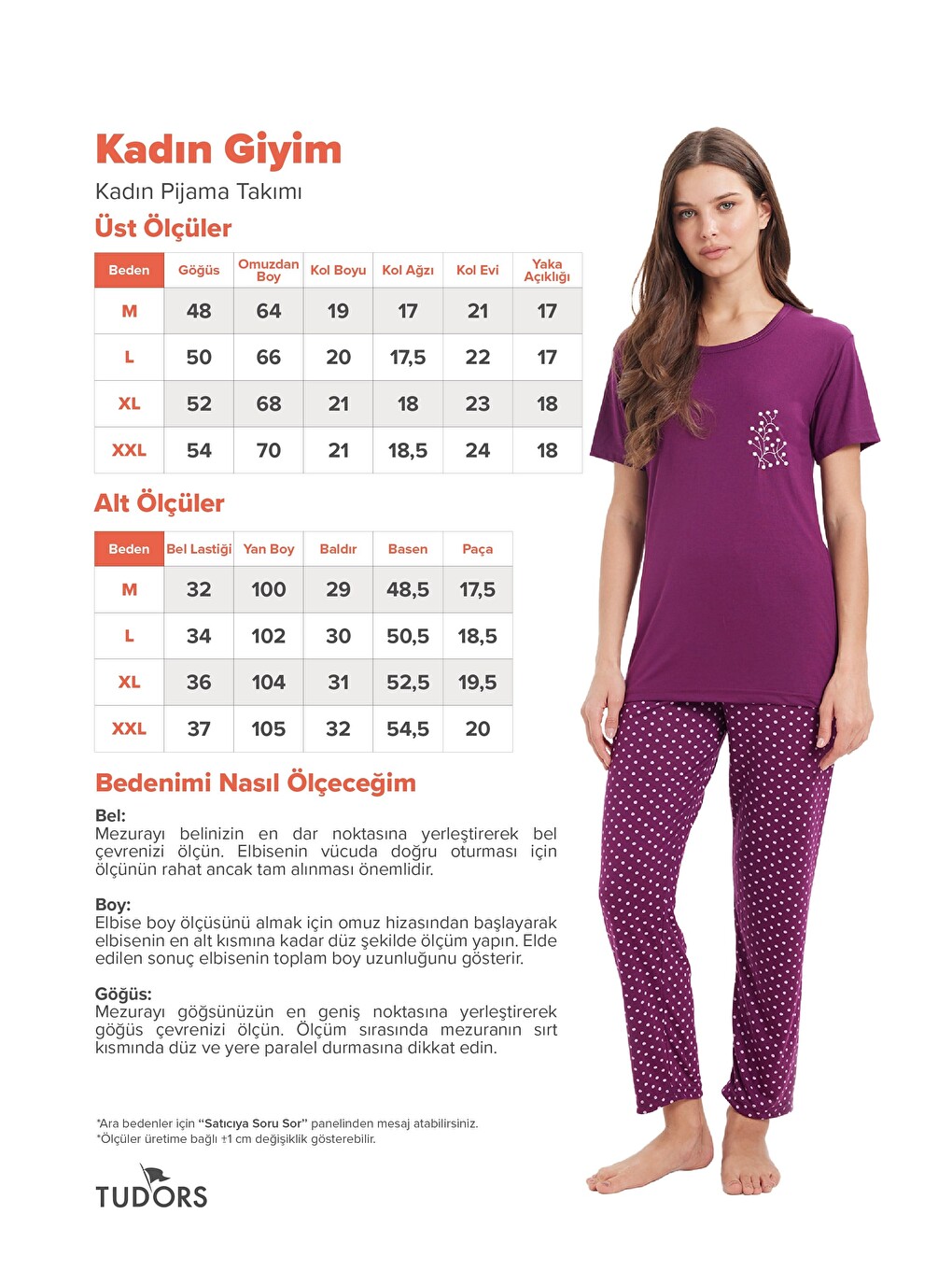 Kadın Standart Fit Normal Kesim Bisiklet Yaka Kısa Kollu Baskılı Mor Pijama Takımı-7