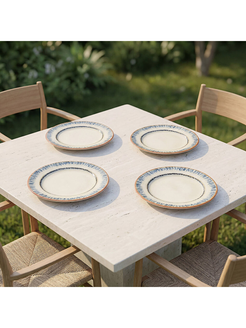 Ekru Delta Tide 4lü Servis Tabağı 27 cm 64311-1