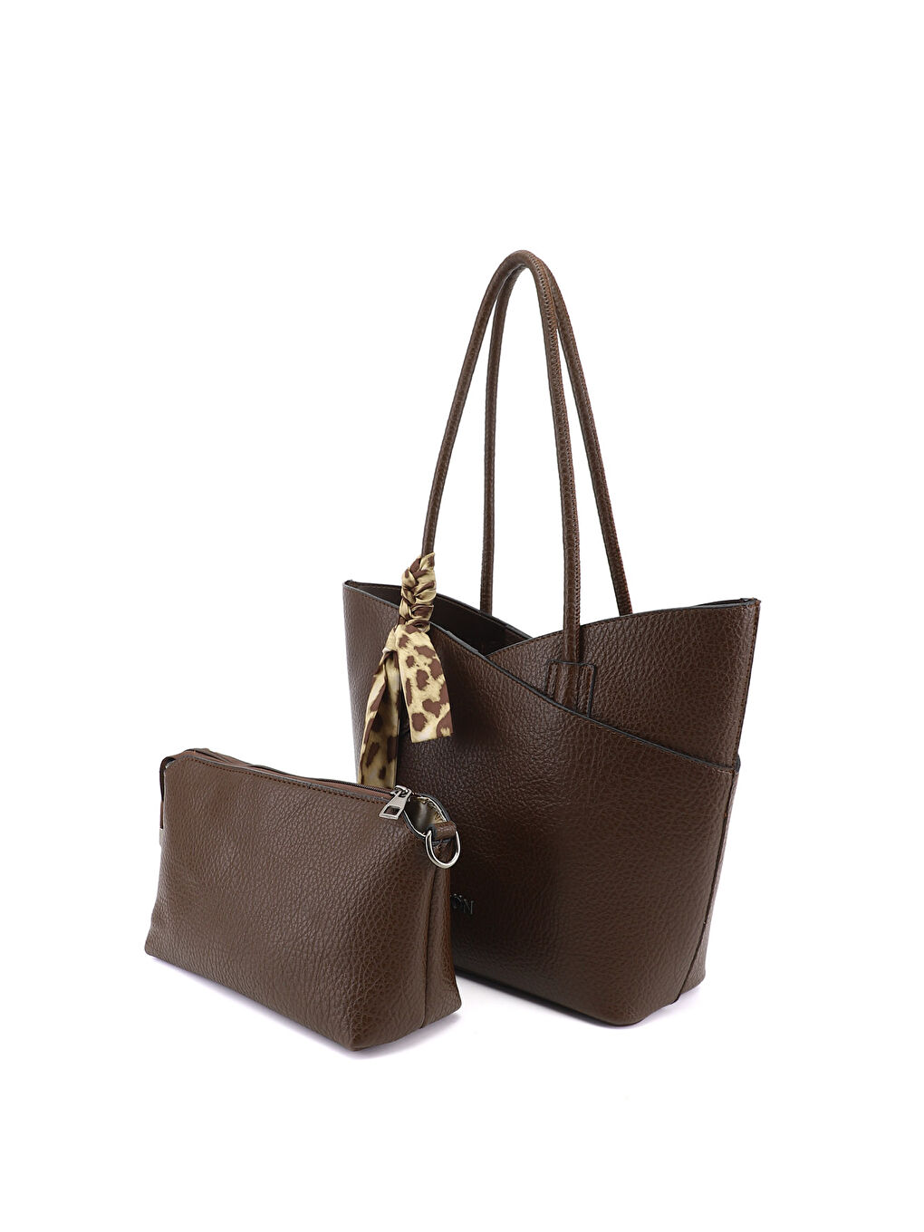 Kahverengi Kadın KAHVERENGİ Yavrulu Omuz Çantası-4