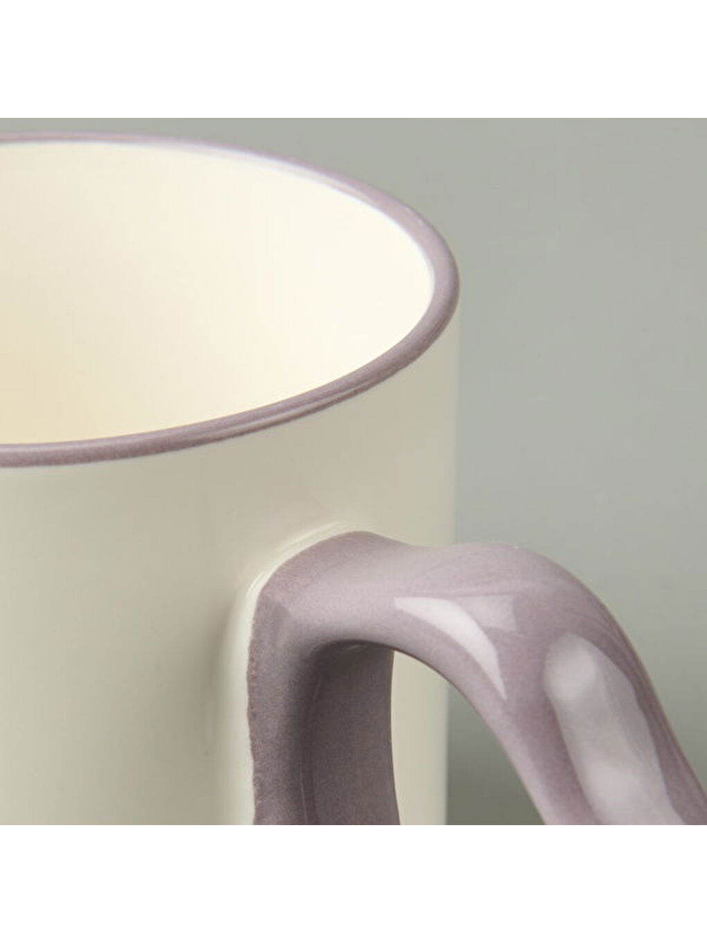 Kitchen Çiçek Desenli Kupa - Beyaz / Mor - 310 ml-1