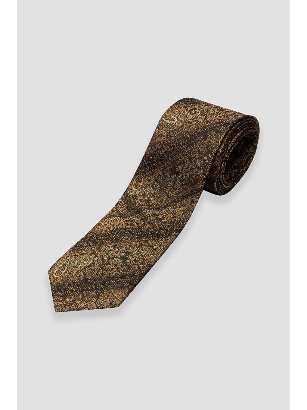 Kravat 8 Cm Mikrofiber Polyester Sarı Erkek Desenli Kravat