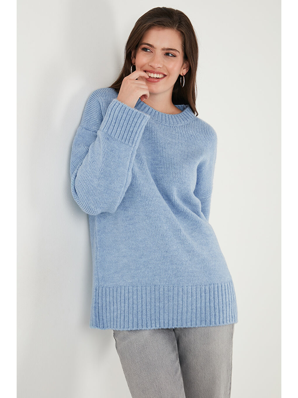 Siyah Regular Fit Bisiklet Yaka Basic 2'li Paket Triko Kazak 4616213S2-2