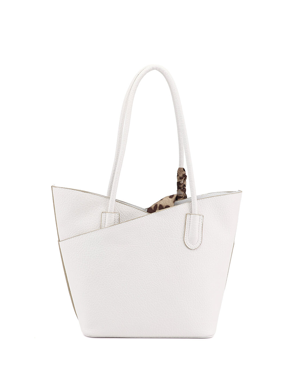 Beyaz Kadın CANLI BEYAZ Yavrulu Omuz Çantası-3