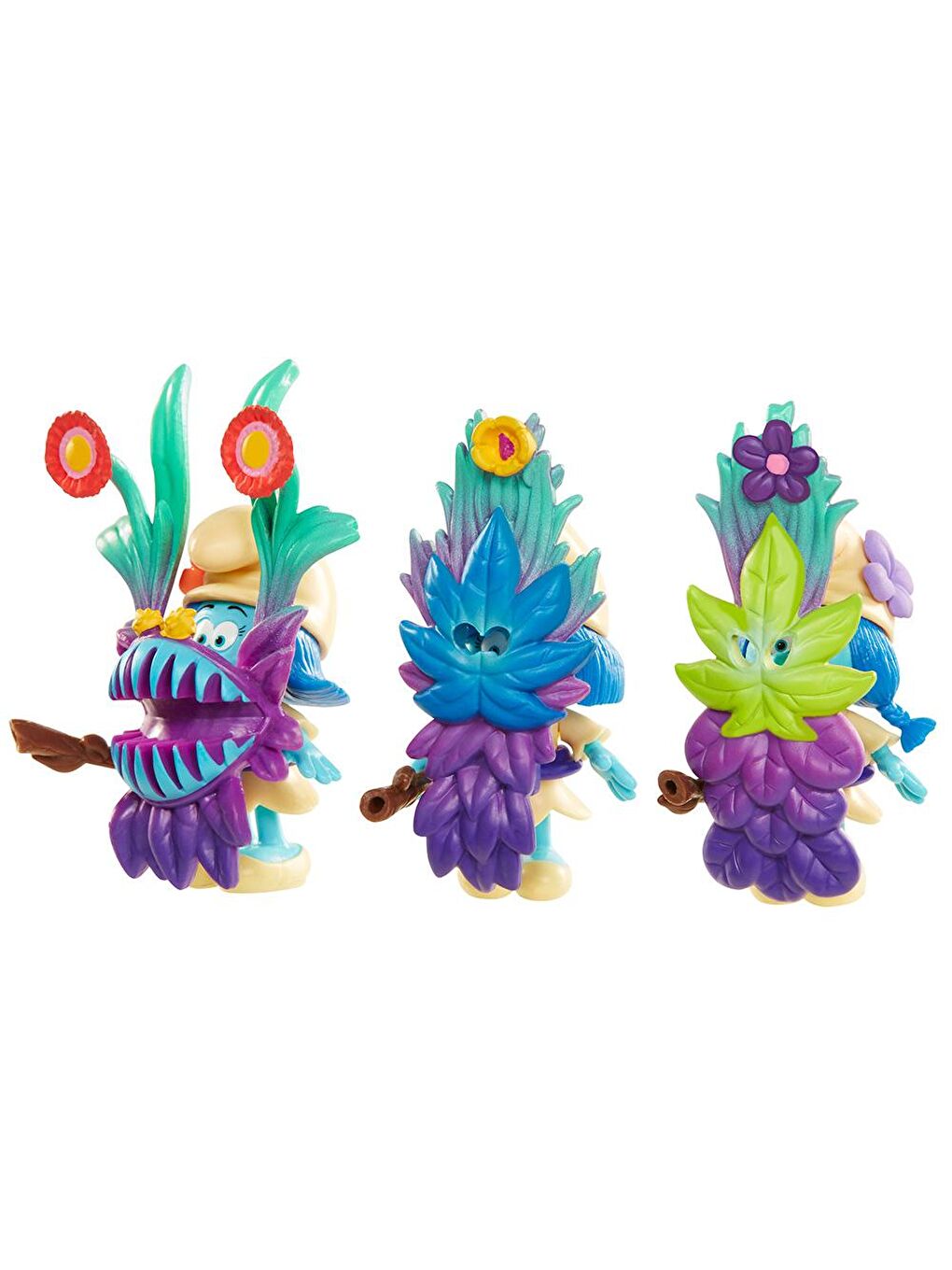 Jakks Pacific Renksiz Şirinler Kayıp Köy Smurfstorm 3'lü Figür Seti - Model 2 - 1