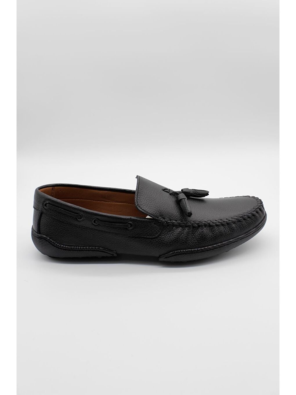 Siyah Hakiki Deri Tokalı Kauçuk Taban Casual Ayakkabı 1033240159