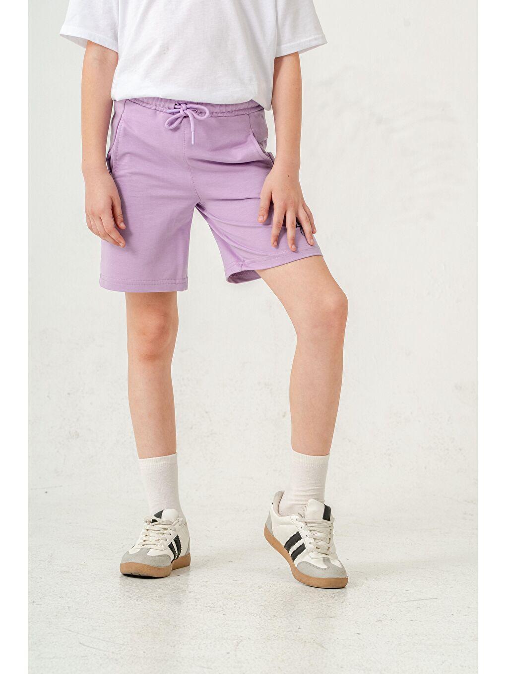 Lila Jaime Le  Bullet Nakışlı Kız Çocuk Şort-5