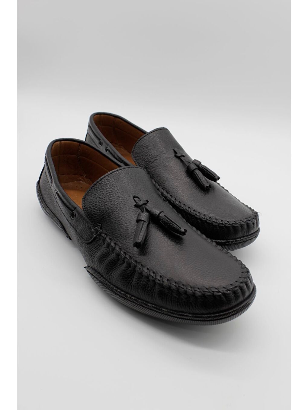 Siyah Hakiki Deri Tokalı Kauçuk Taban Casual Ayakkabı 1033240159-2