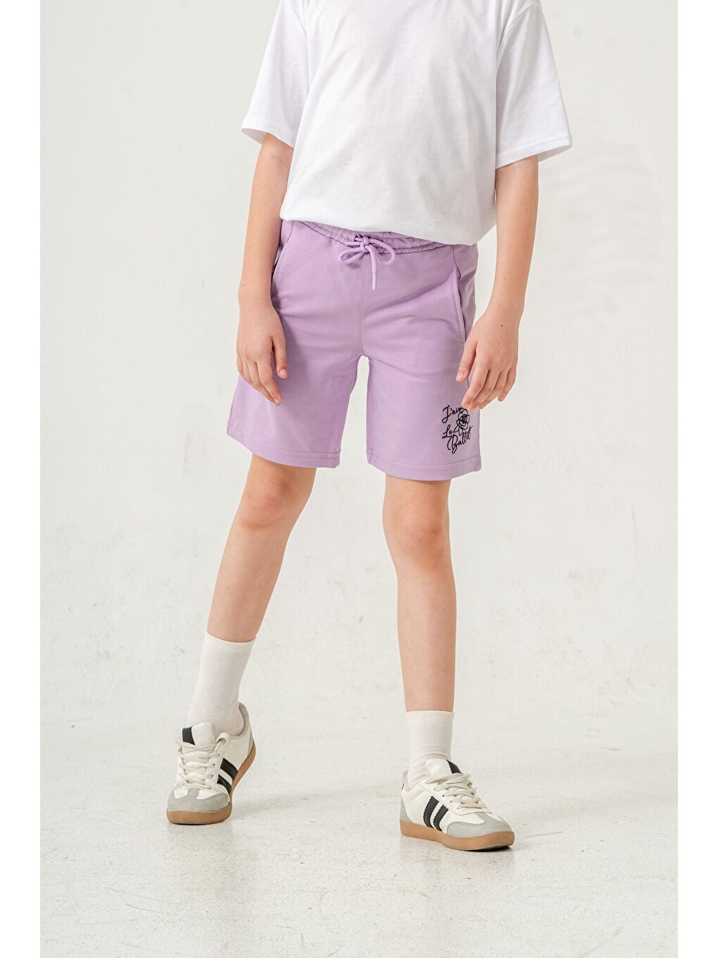 Lila Jaime Le  Bullet Nakışlı Kız Çocuk Şort-6