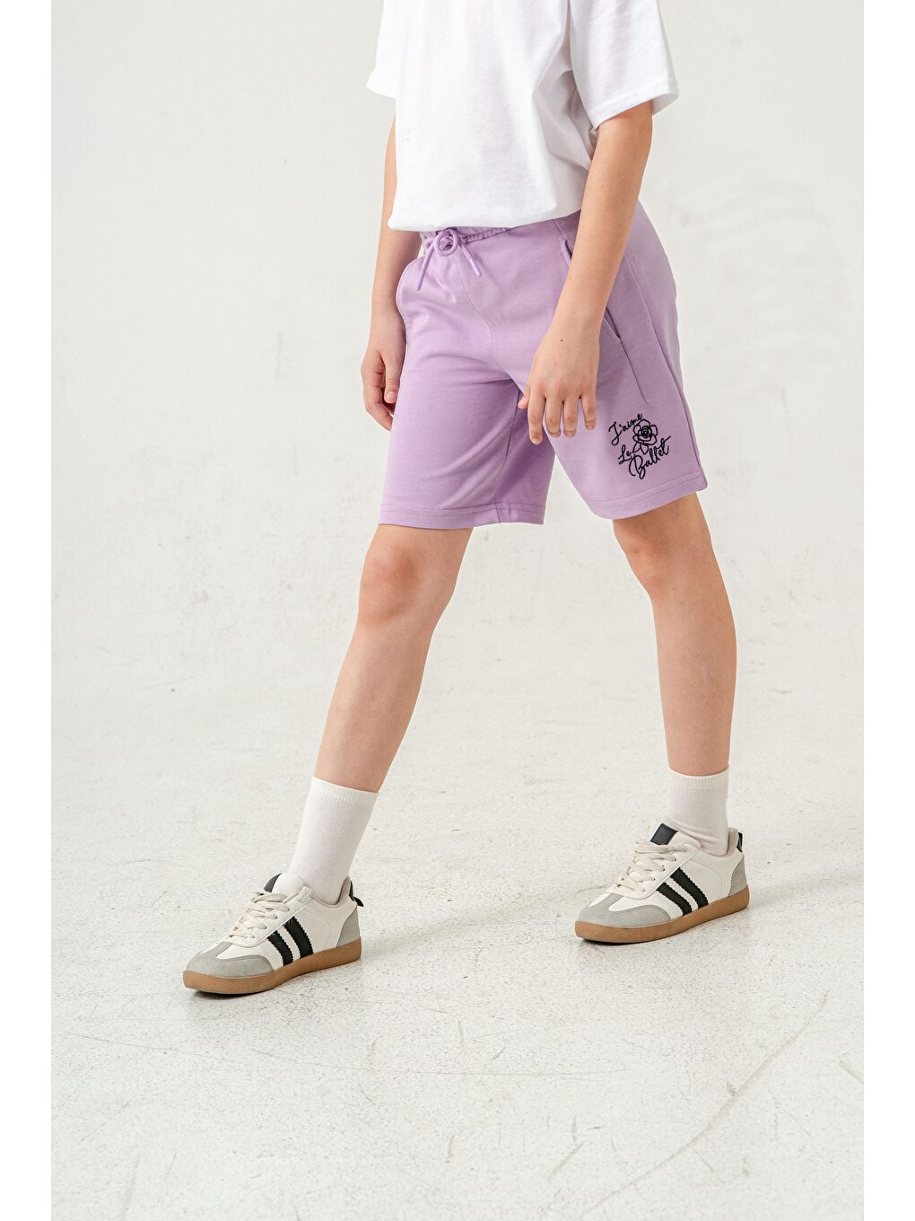 Lila Jaime Le  Bullet Nakışlı Kız Çocuk Şort-7