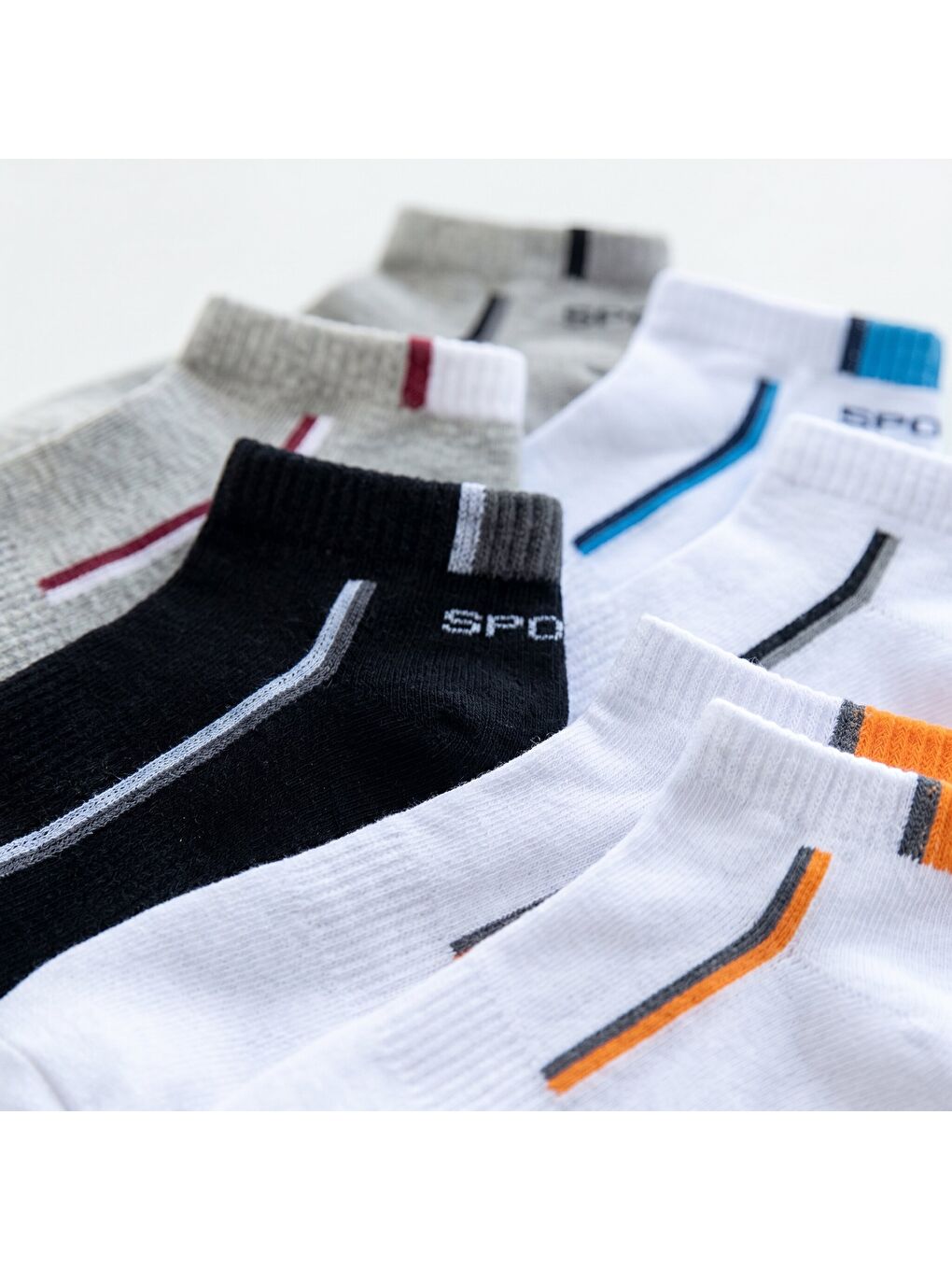 Karışık Unisex 5'li Spor Patik Çorap Renkli Extra Rahat-3