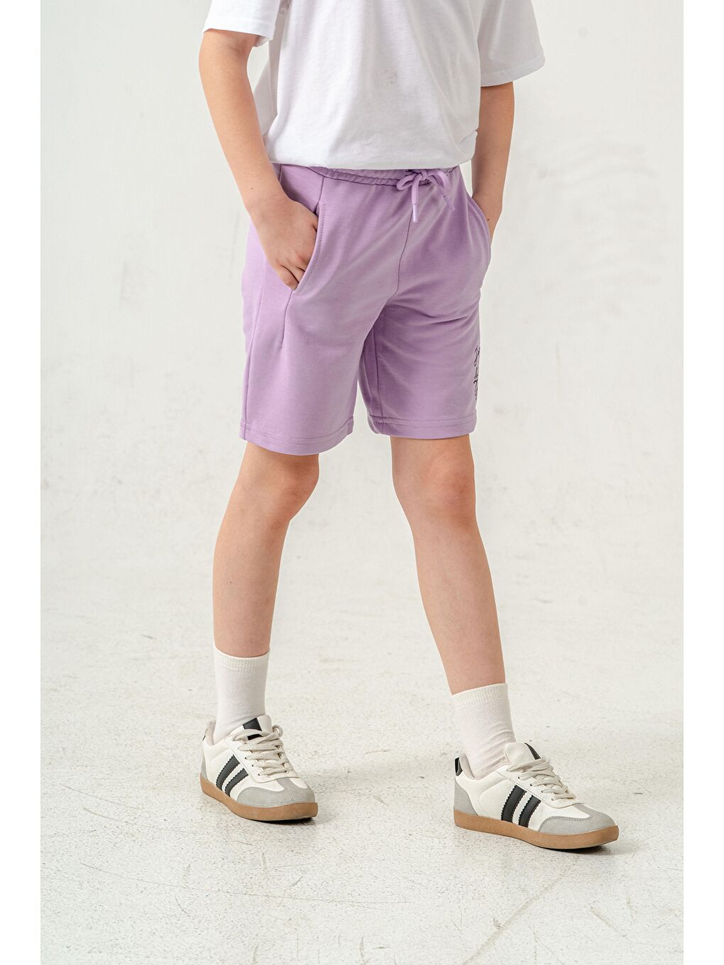 Lila Jaime Le  Bullet Nakışlı Kız Çocuk Şort-8