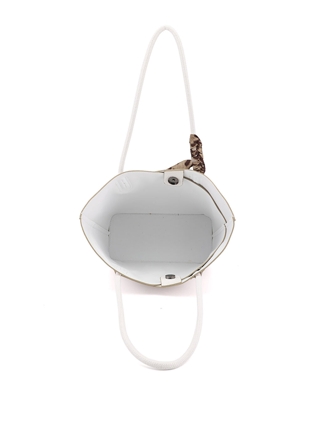 Beyaz Kadın CANLI BEYAZ Yavrulu Omuz Çantası-5