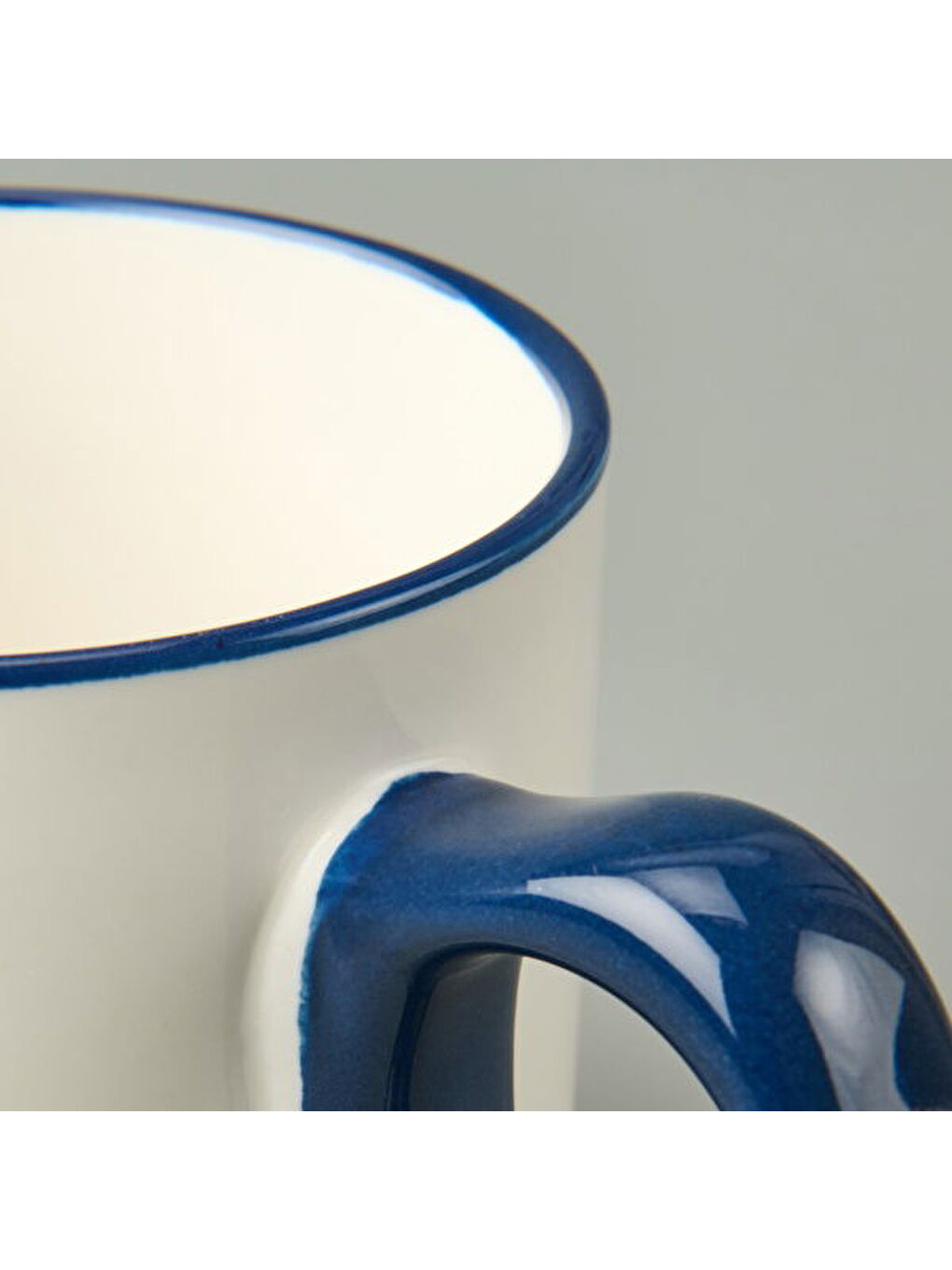 Kitchen Çiçek Desenli Kupa - Beyaz / Mavi - 310 ml-3