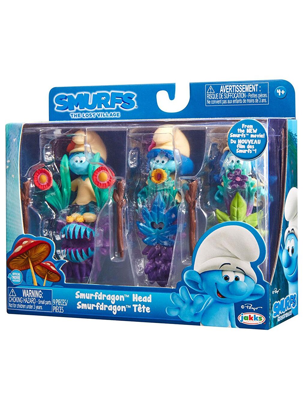 Jakks Pacific Renksiz Şirinler Kayıp Köy Smurfstorm 3'lü Figür Seti - Model 2 - 3