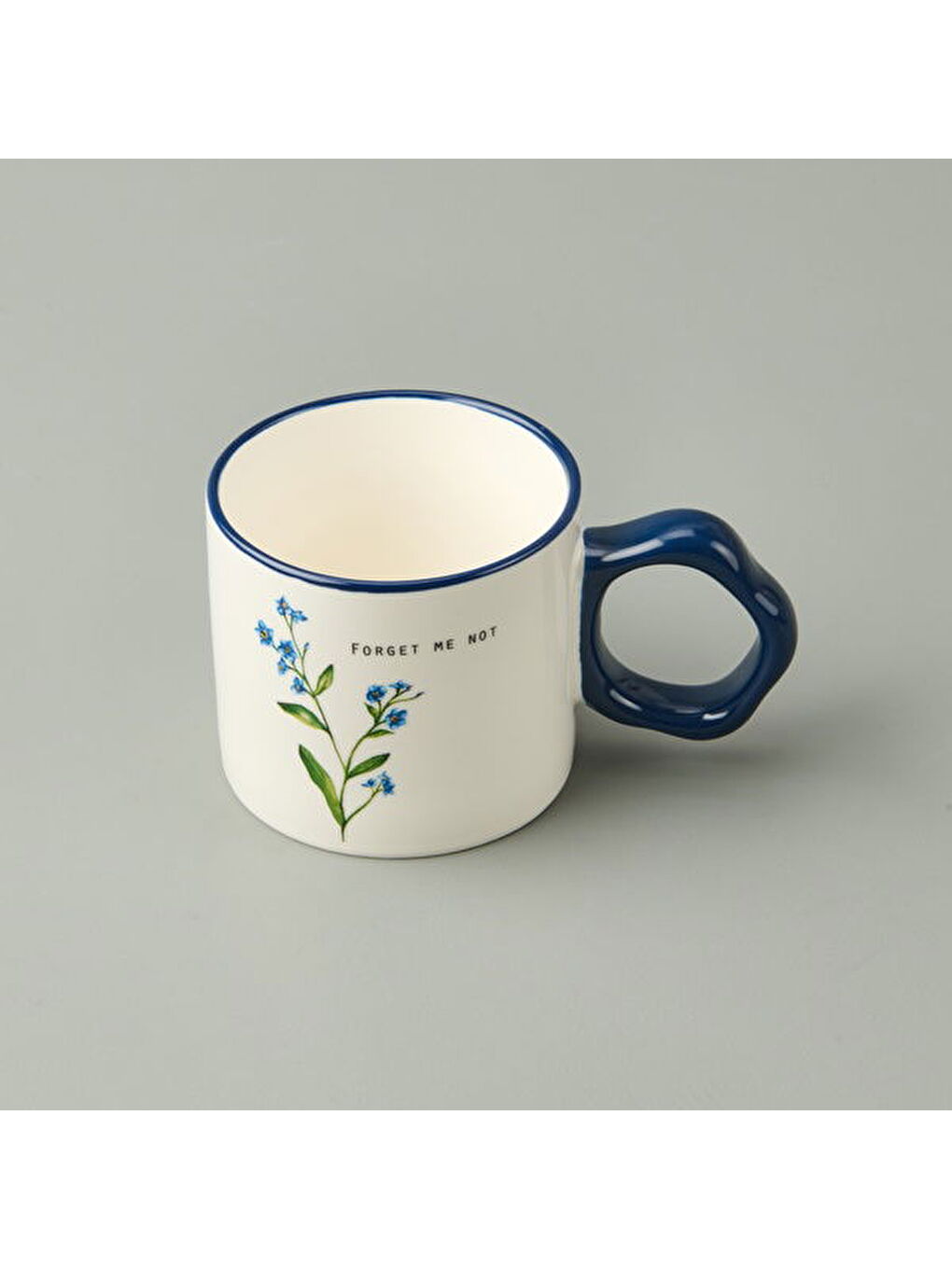 Kitchen Çiçek Desenli Kupa - Beyaz / Mavi - 310 ml-4