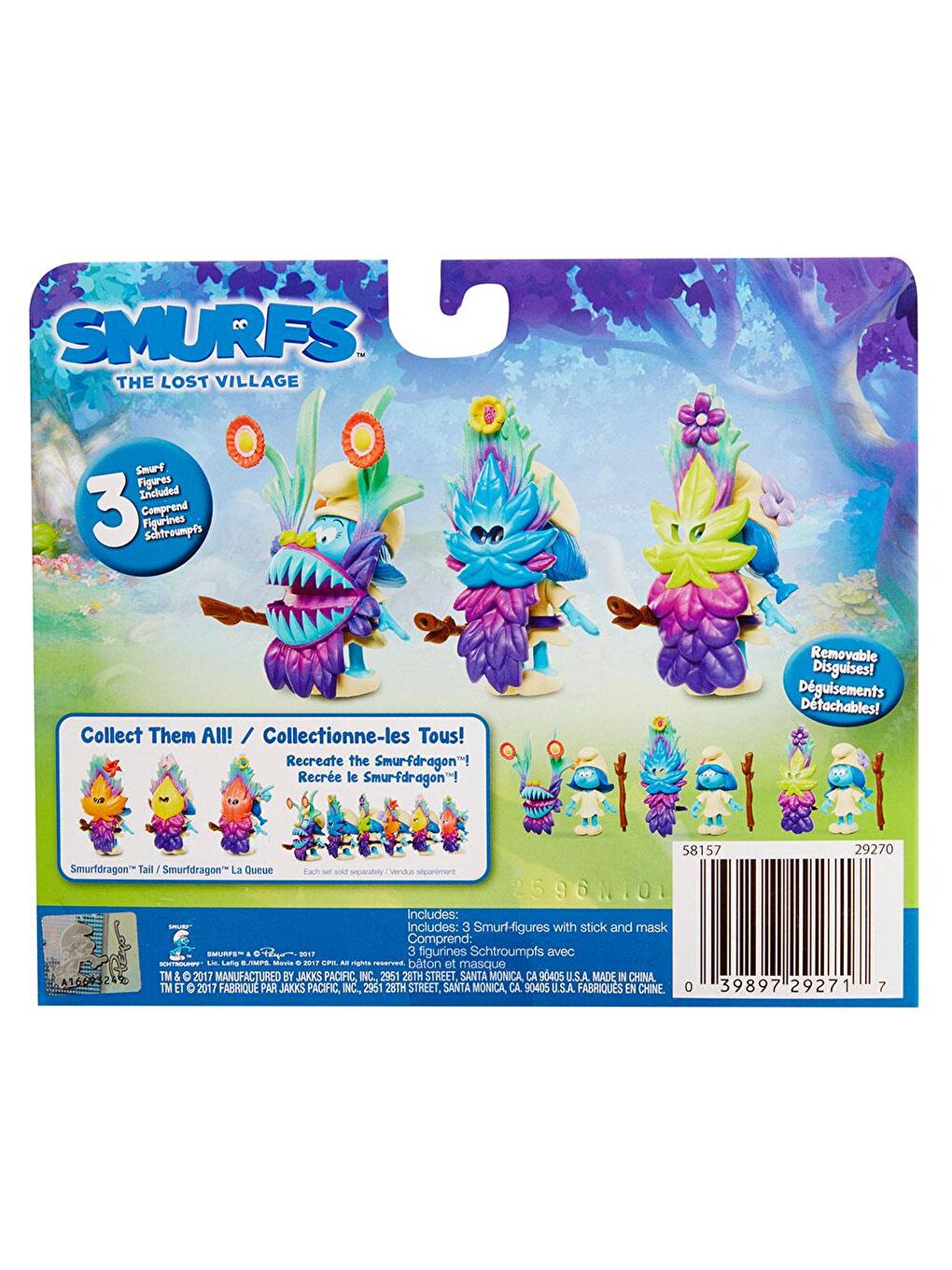 Jakks Pacific Renksiz Şirinler Kayıp Köy Smurfstorm 3'lü Figür Seti - Model 2 - 4