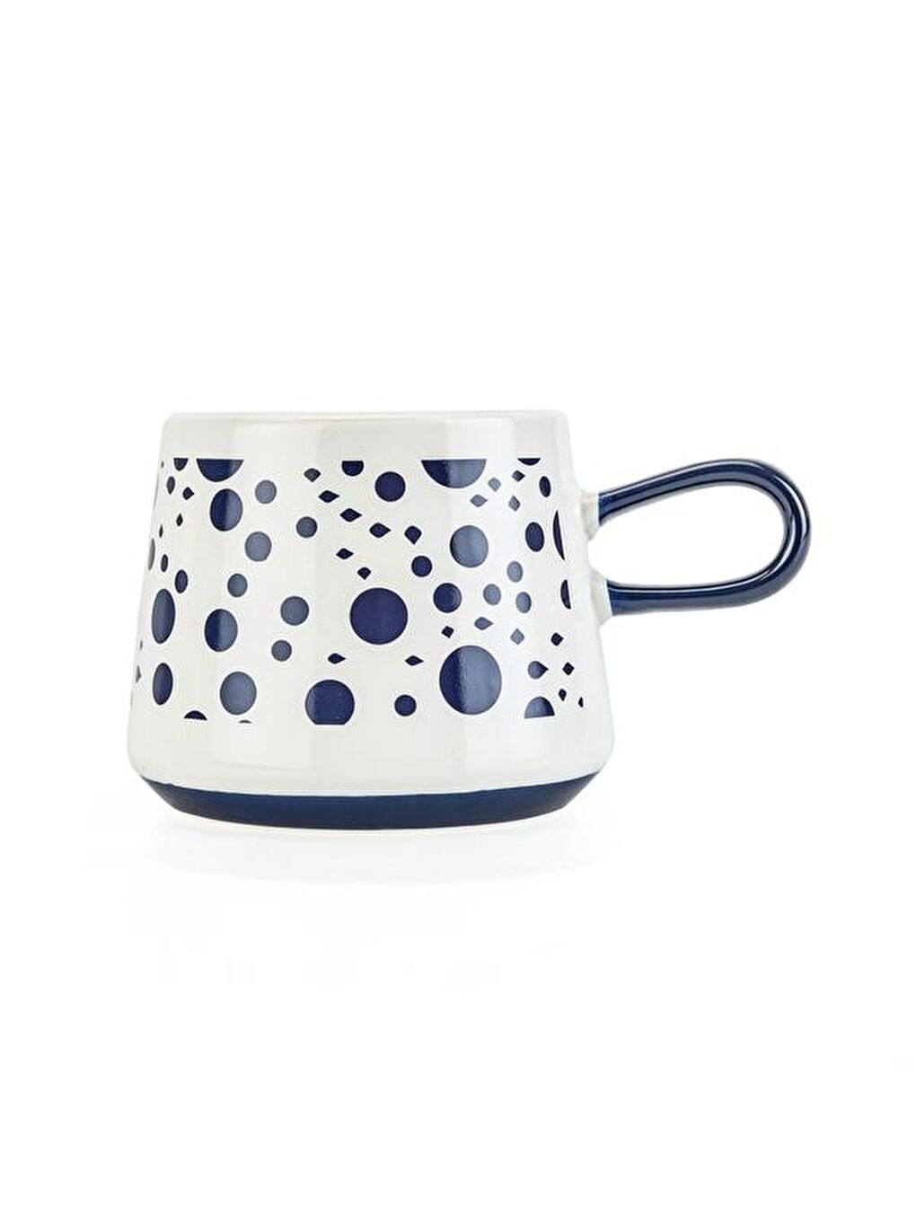 Siyah Kitchen Puantiyeli Kupa - Lacivert / Beyaz - 390 ml-2