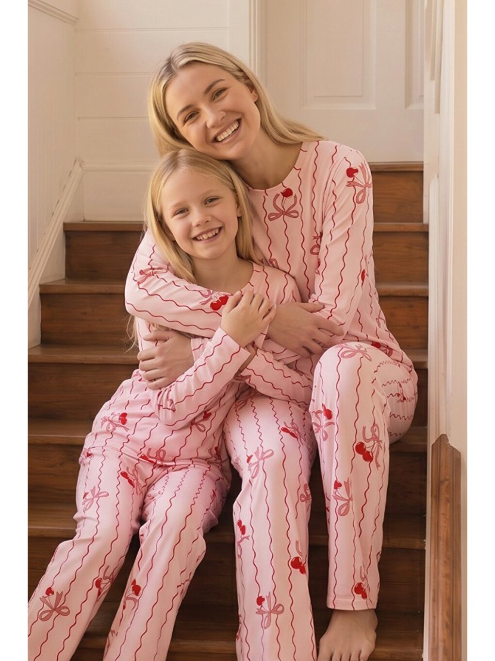 Pembe Desenli Termal Kumaşlı Ultra Soft Yumuşak Örme Pijama Takımı