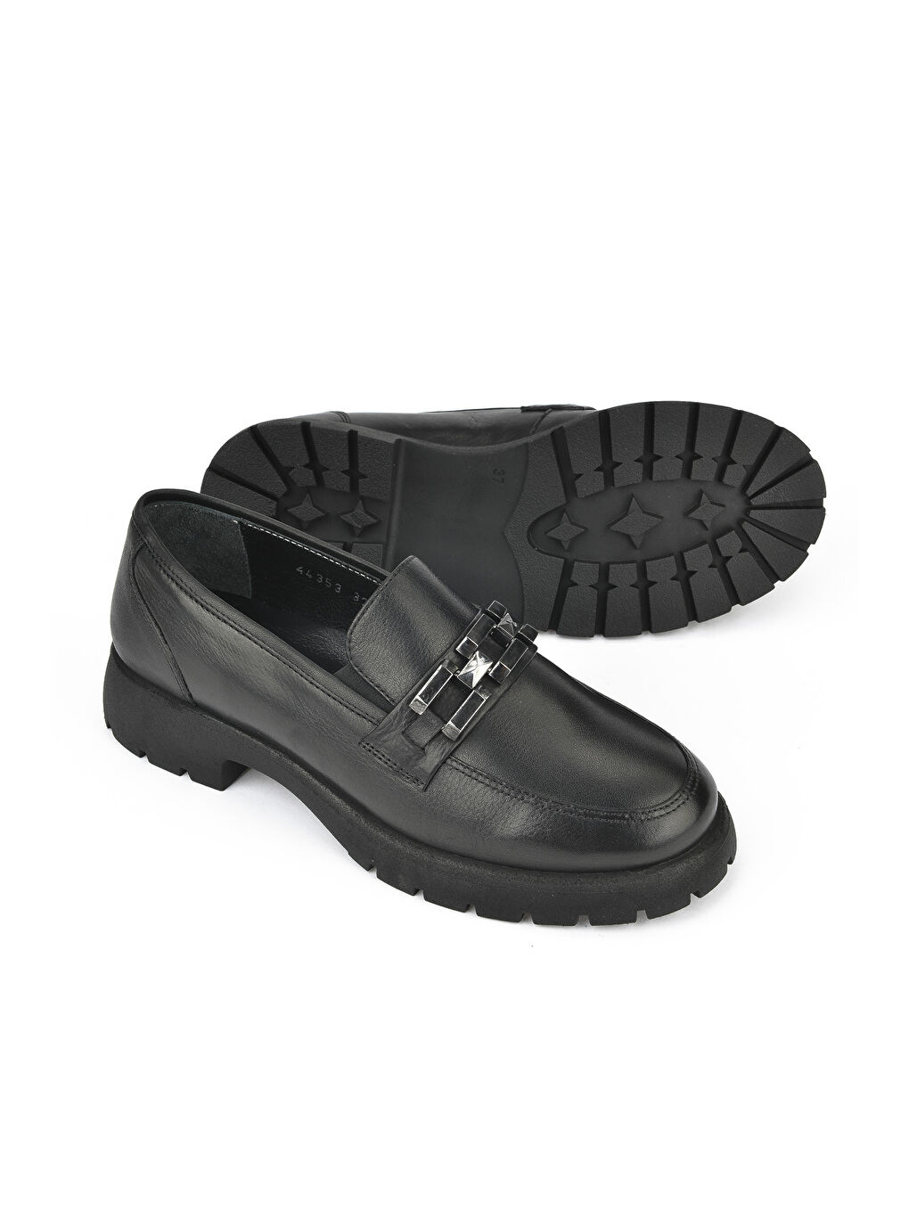 Kadın Hakiki Deri Ayakkabı 14319Z44353 Siyah-1