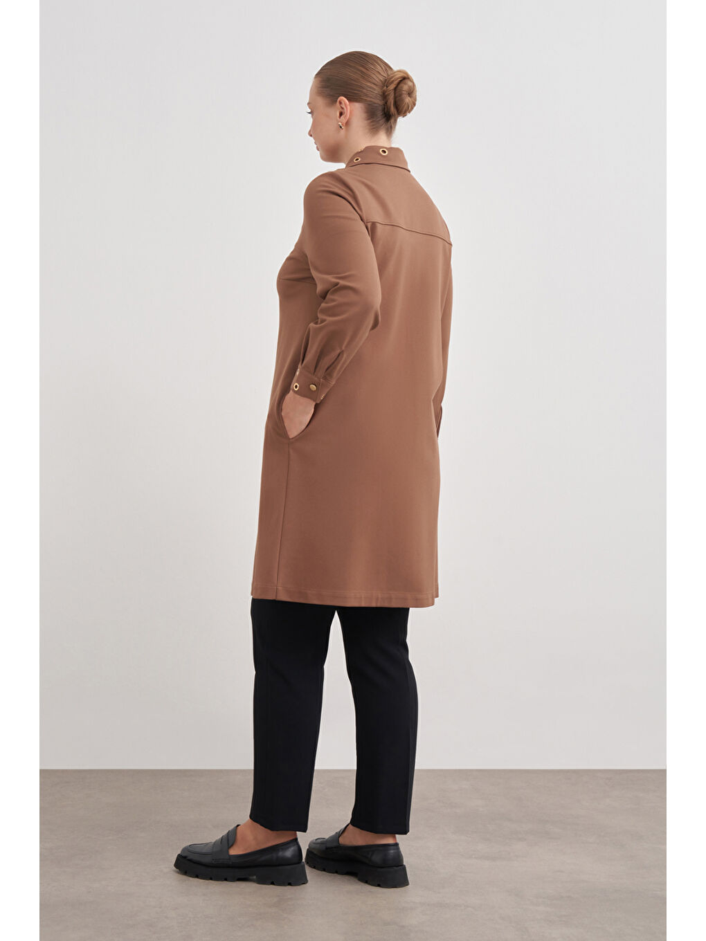 Kahverengi 18667112 Kuşgözü Detaylı Kap-5