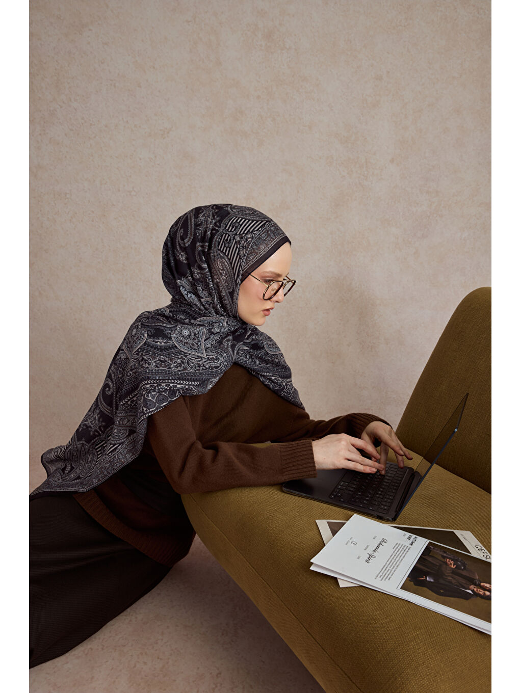 Pamuk Şal Shadow Siyah-1
