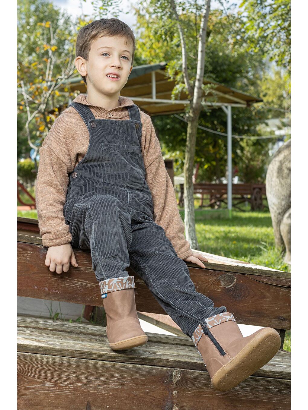 Smart Walker Cool Boots Kahverengi Meşe Barefoot Çocuk Bot-4