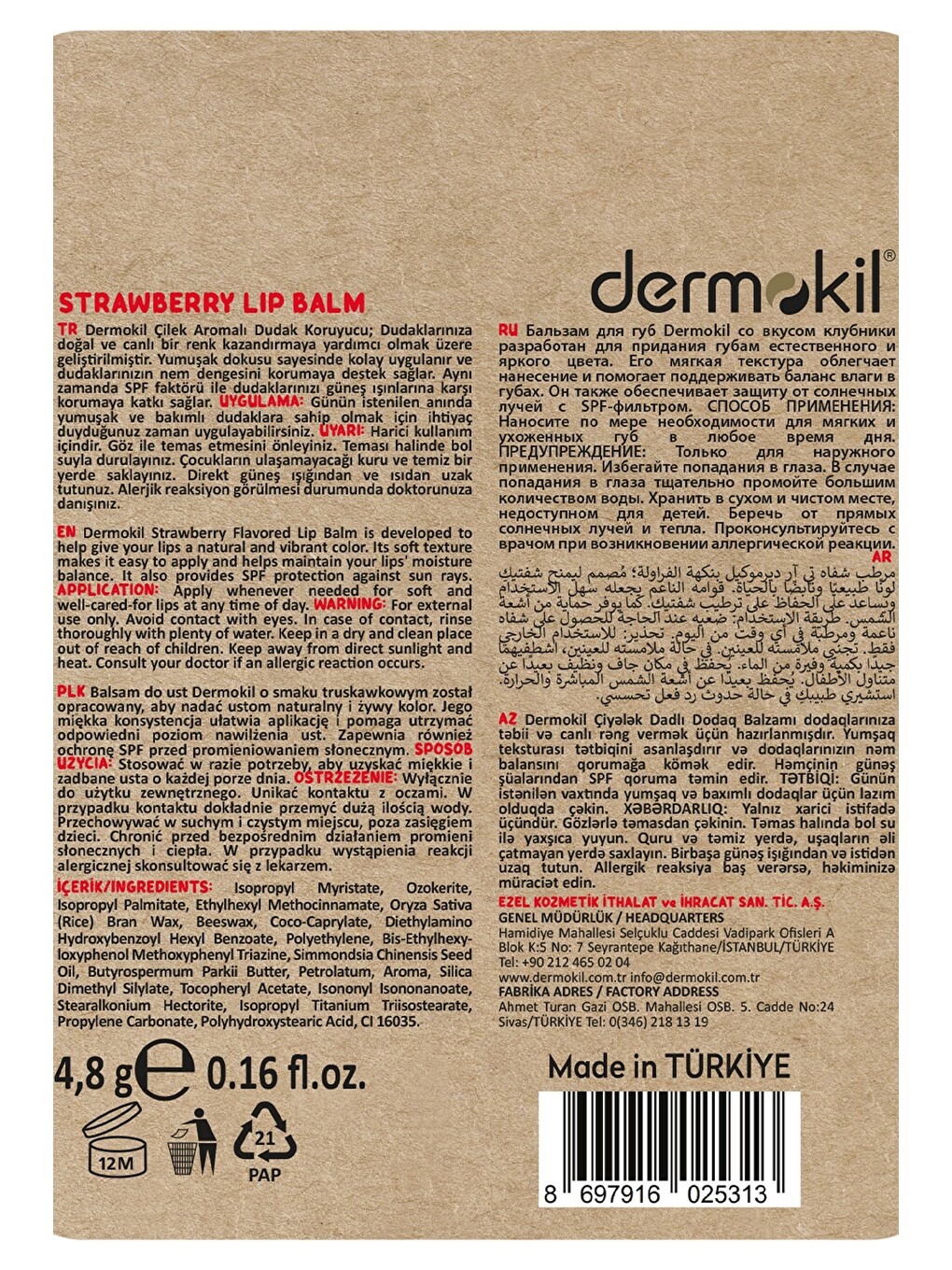 Çilek Lip Balm 4,8 g-4
