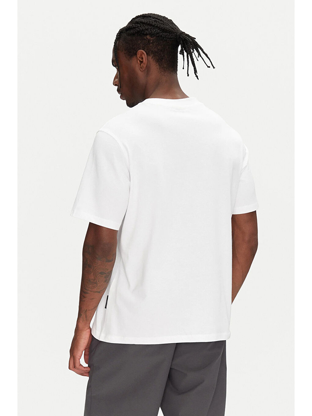 Beyaz Core Jcorecharge % 100 Pamuk Relaxed Fit Logolu Tişört 12273070-4