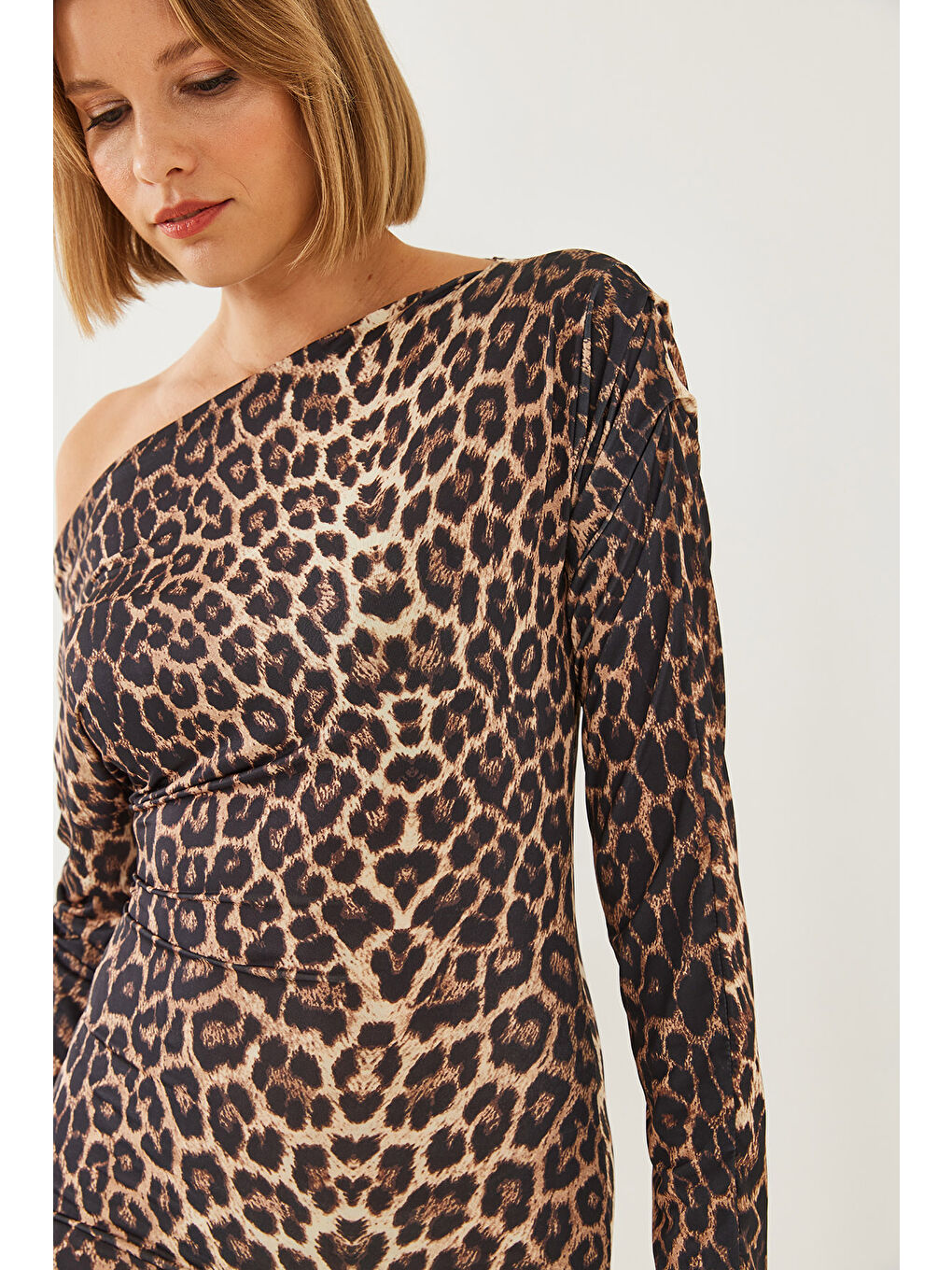 Siyah Kadın Kayık Yaka Elbise-5