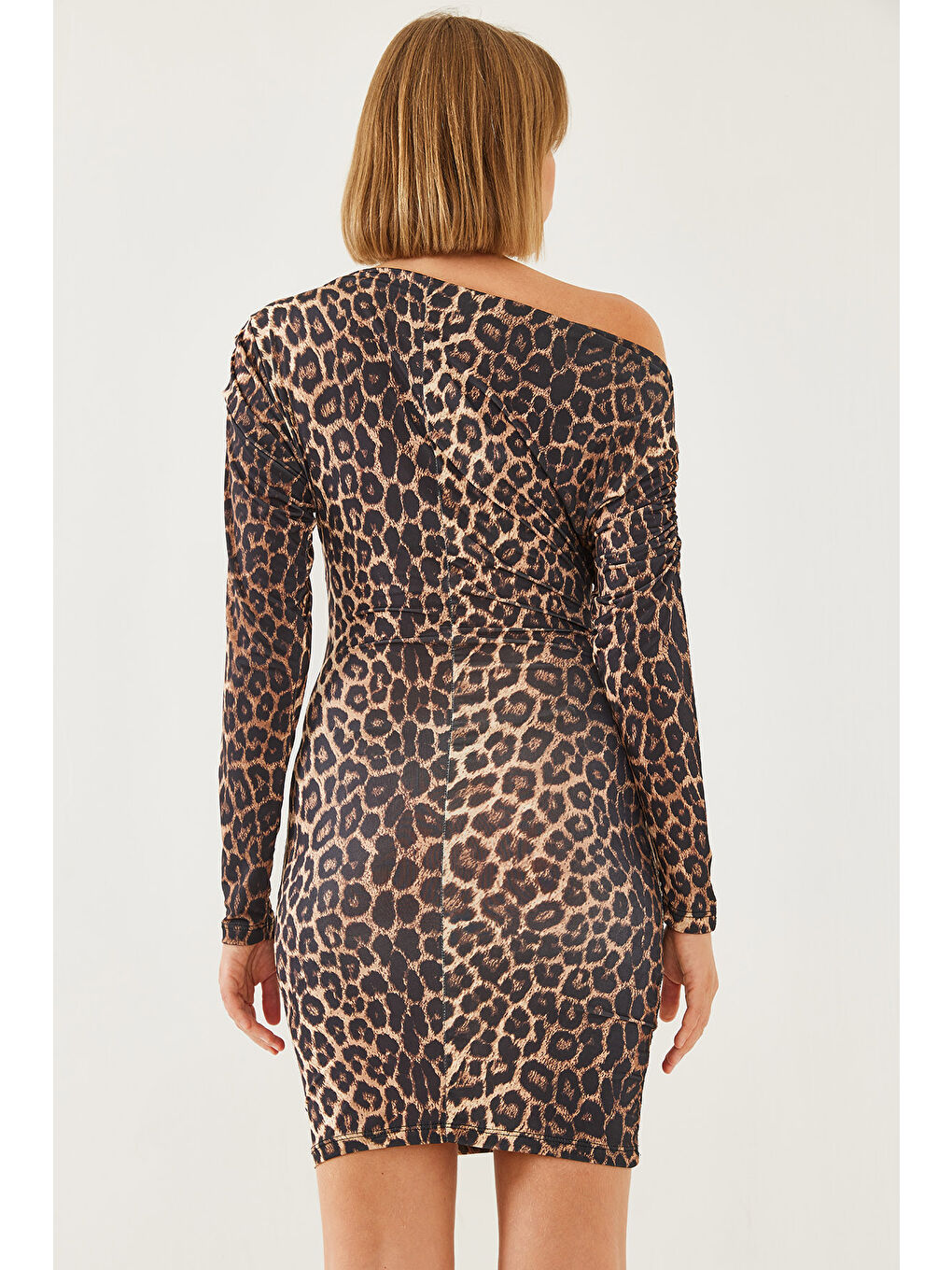 Siyah Kadın Kayık Yaka Elbise-6