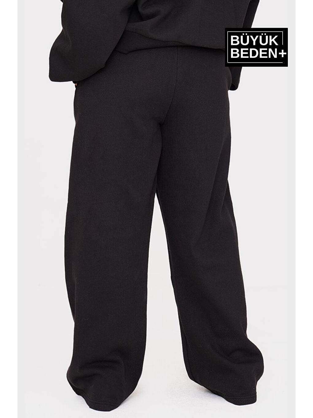 Siyah Kadın Büyük Beden New York Baskılı İnce Eşofman Altı SPR24BEAK47-2