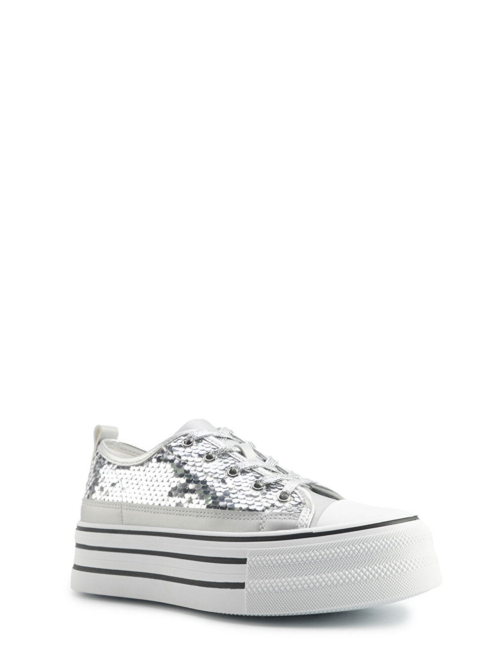 Gri 25S-002 5FX Gümüş Kadın Sneaker-1