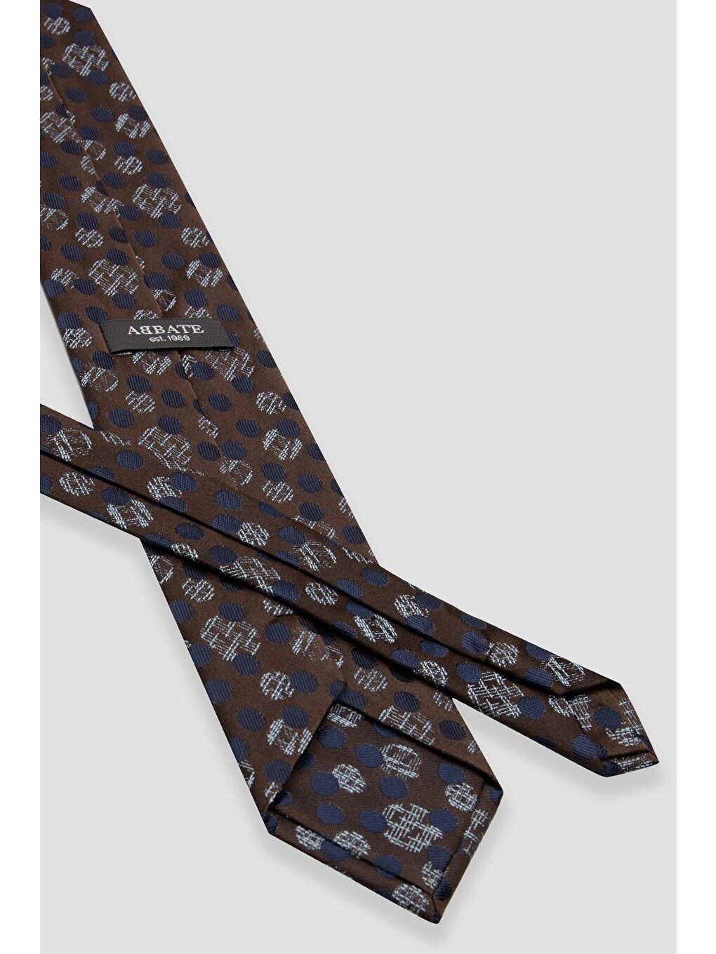 Kravat 8 Cm Mikrofiber Polyester Açık Kahverengi Erkek Desenli Kravat-2