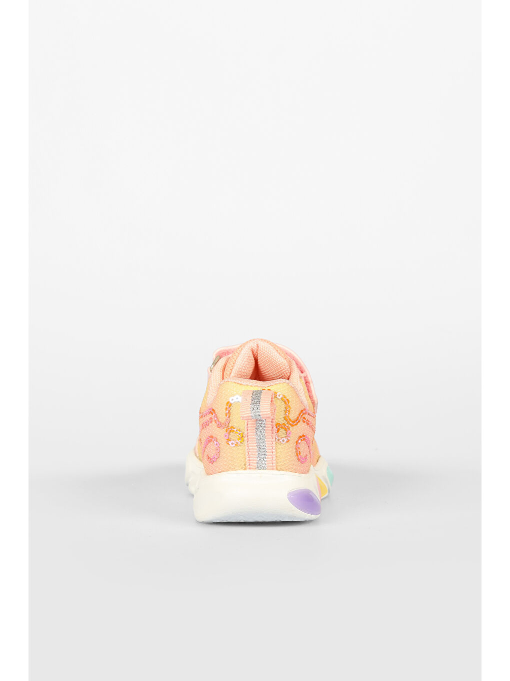 Pembe Lemna Işıklı Kız Bebek Pudra Spor Ayakkabı-6