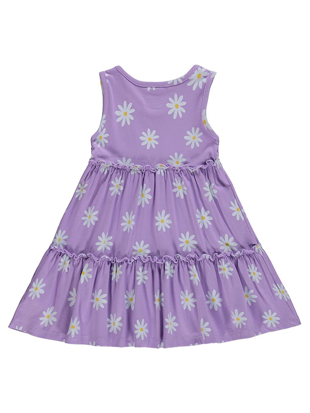 Girls Papatya Desenli 2-5 Yaş Elbise - Lila-1