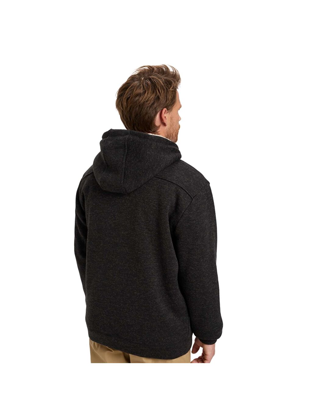 Keller Sherpa Erkek Siyah Fermuarlı Sweatshirt-4