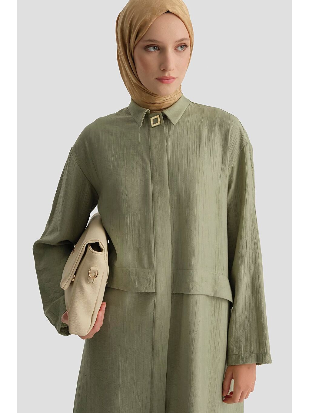 Aller Detaylı Tunik Haki-1