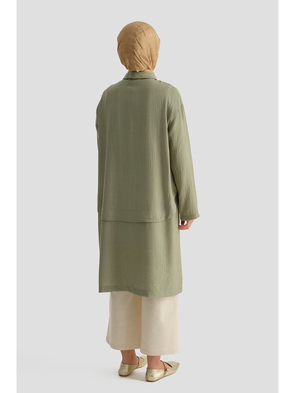 Aller Detaylı Tunik Haki-3