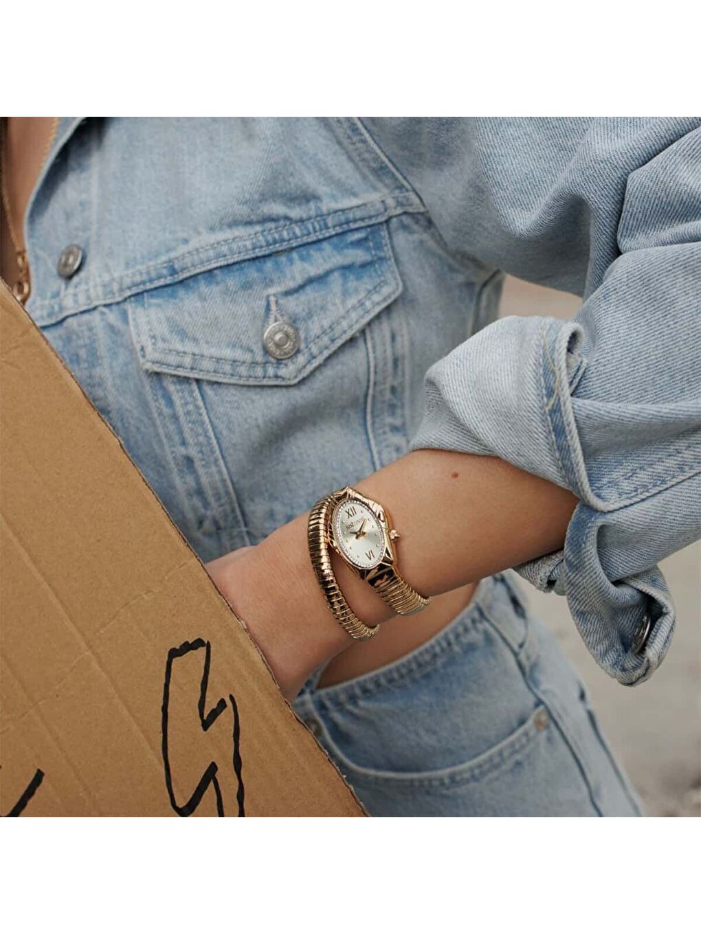 Sarı JC1L357M0025 Kadın Kol Saati-5