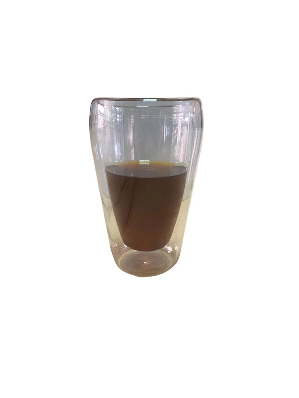 Renksiz Çift Cidarlı Uzun Bardak 400 ml Su Meşrubat Nescafe Latte Bardağı 2 Adet - 2258-5