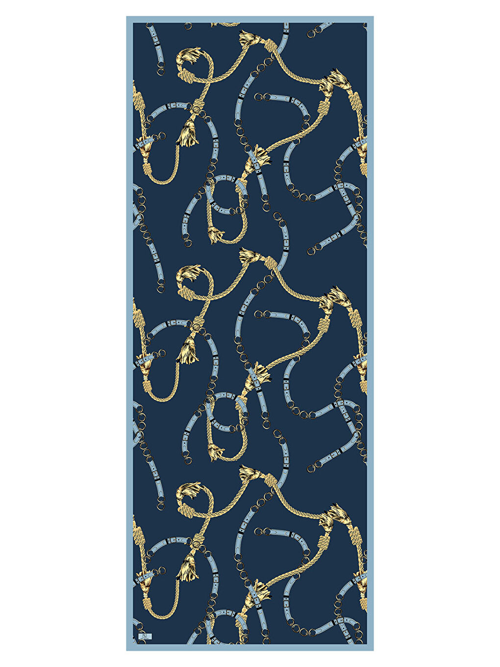 Antrasit Pamuk Twill Şal Linkage İndigo-6