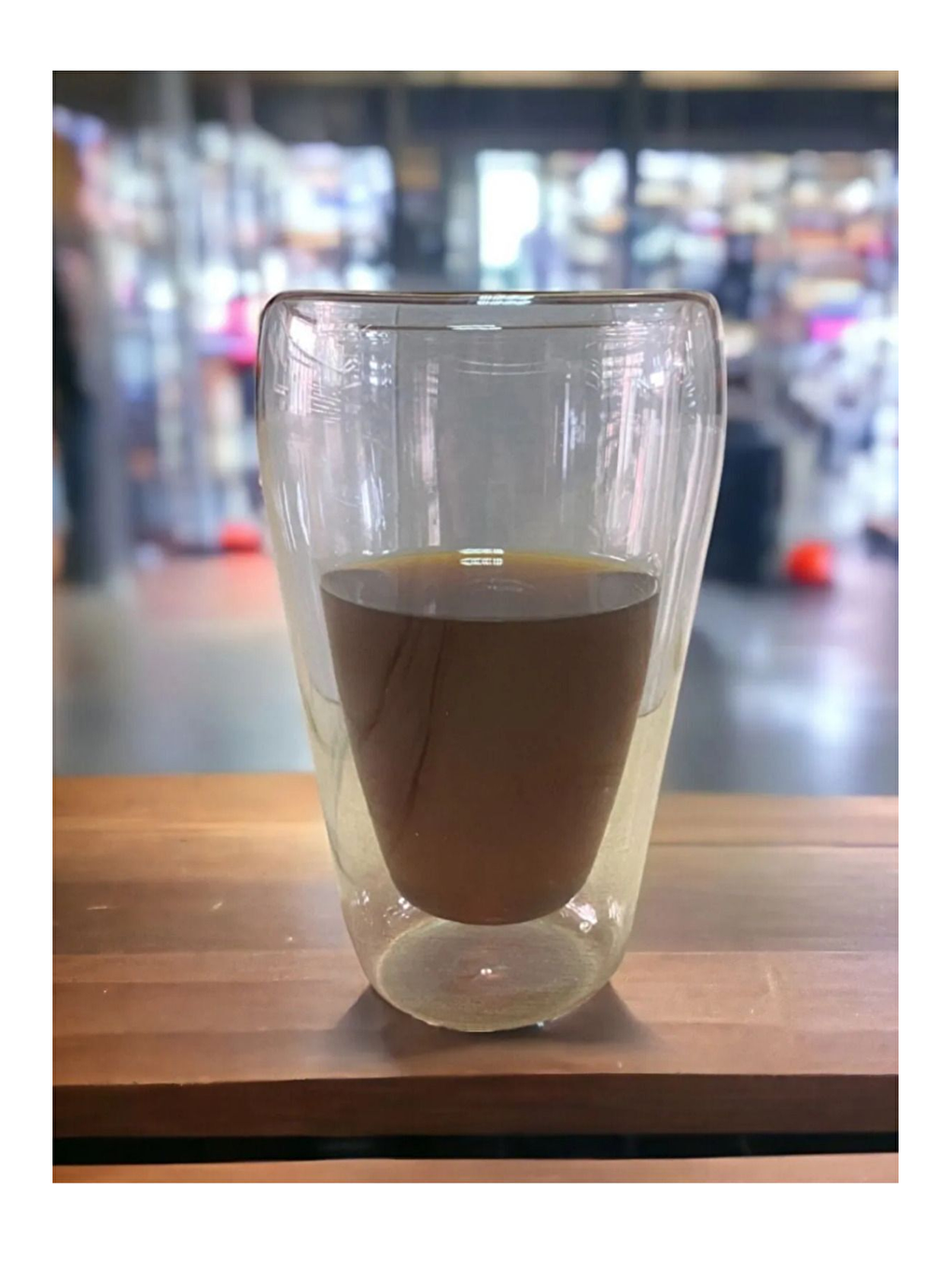 Renksiz Çift Cidarlı Uzun Bardak 400 ml Su Meşrubat Nescafe Latte Bardağı 2 Adet - 2258-6