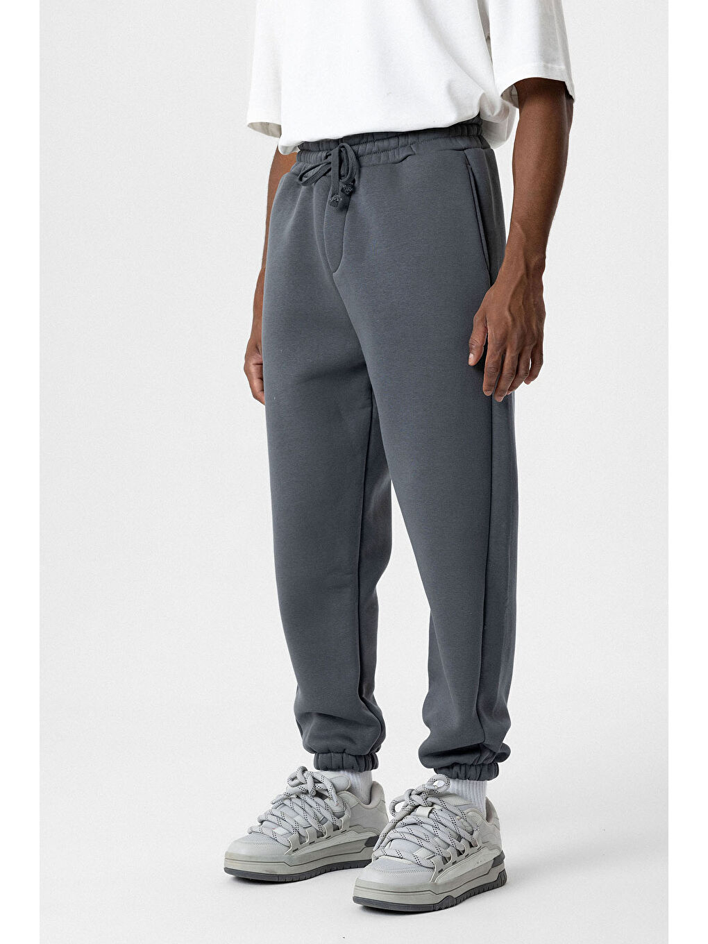 VAMOSCLO Füme Basic Oversize Jogger Erkek Eşofman Altı - 2